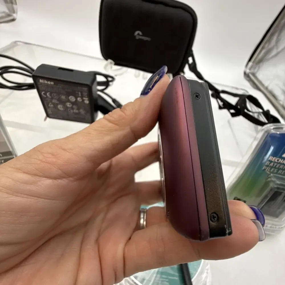 Nikon Coolpix S4100 Digital Camera Plum Purple Untested /4 Parts Lense Error-Vid